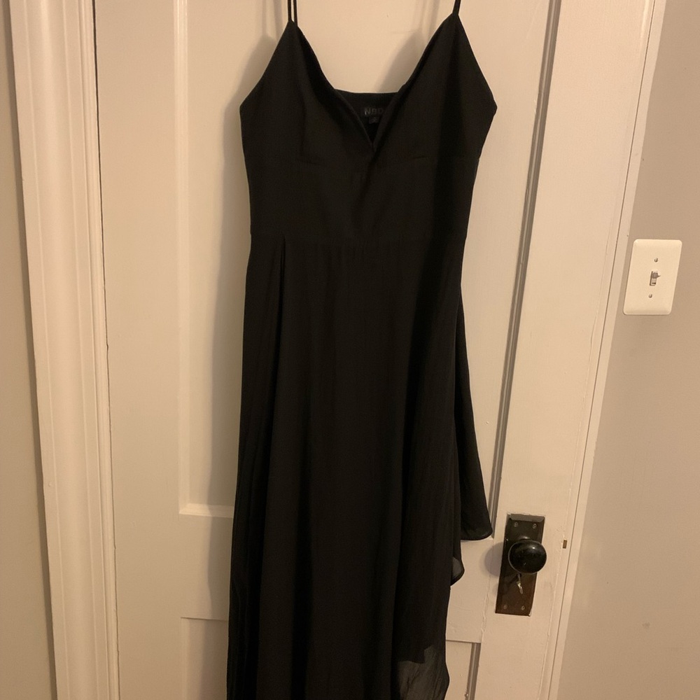 Elegant Black Spaghetti Strap Dress